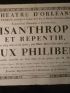 Théâtre d'Orléans. Misanthropie et repentir, suivi des Deux Philibert - Edition Originale - Edition-Originale.com