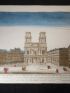 Vue d'optique - Élévation perspective du portail de l'église paroissiale de St Eustache à Paris - Prima edizione - Edition-Originale.com