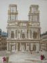 Vue d'optique - Élévation perspective du portail de l'église paroissiale de St Eustache à Paris - Edition Originale - Edition-Originale.com