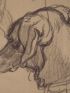 Etude de têtes de chiens.  - Crayon sur papier - Signiert, Erste Ausgabe - Edition-Originale.com