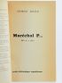ARNAUD : Maréchal P... - Autographe, Edition Originale - Edition-Originale.com