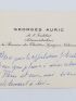 AURIC : Carte de visite dédicacée de Georges Auric à Carlo Rim - Autographe, Edition Originale - Edition-Originale.com