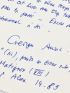 AURIC : Lettre autographe signée adressée à son ami Carlo Rim à propos notamment de la reprise d'Iphigénie en Tauride de Christoph Willibald Gluck - Autographe, Edition Originale - Edition-Originale.com