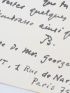 BALTHUS : Carte postale manuscrite signée et adressée à Henriette Gomès - Signed book, First edition - Edition-Originale.com