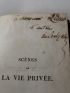 BALZAC : Scènes de la vie privée - Autographe, Edition Originale - Edition-Originale.com