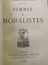 BARBEY D'AUREVILLY : Femmes et moralistes - Edition-Originale.com