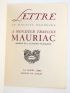 BARDECHE : Lettre à François Mauriac - Edition-Originale.com