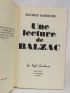 BARDECHE : Une lecture de Balzac - First edition - Edition-Originale.com