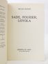 BARTHES : Sade Fourier Loyola - Signiert, Erste Ausgabe - Edition-Originale.com
