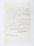 BARTHOLDI : Lettre autographe signée : Bartholdi fait mine de se marier et rencontre le peintre Hector Giacomelli - Autographe, Edition Originale - Edition-Originale.com