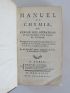 BAUME : Manuel de chymie - First edition - Edition-Originale.com