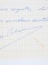 BEAUVOIR : Lettre autographe signée adressée à Antoinette Boulesteix - Autographe, Edition Originale - Edition-Originale.com