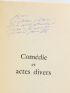 BECKETT : Comédies et actes divers - Autographe, Edition Originale - Edition-Originale.com
