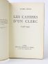BENDA : Les cahiers d'un clerc (1936-1949) - Prima edizione - Edition-Originale.com