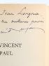 BENJAMIN : Saint Vincent de Paul - Signed book, First edition - Edition-Originale.com