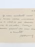 BENOIT : Carte manuscrite inédite, signée et illustrée d'une reproduction d'un dessin de Joan Miro adressée à son ami le libraire montpelliérain Pierre Clerc lui présentant ses voeux pour l'année 1984 :  