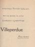 BENOIT : Villeperdue - Signiert, Erste Ausgabe - Edition-Originale.com