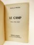 BENZINE : Le camp - Erste Ausgabe - Edition-Originale.com