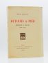 BERAUD : Retours à pied. Impressions de théâtre (1921-1924) - Edition Originale - Edition-Originale.com