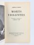 BIERCE : Morts violentes - Prima edizione - Edition-Originale.com