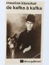 BLANCHOT : De Kafka à Kafka - Signiert, Erste Ausgabe - Edition-Originale.com