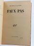 BLANCHOT : Faux pas - Signed book, First edition - Edition-Originale.com