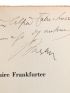 BLOCH : L'Affaire Frankfurter - Autographe, Edition Originale - Edition-Originale.com