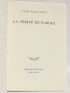 BONNEFOY : La vérité de parole - Libro autografato, Prima edizione - Edition-Originale.com