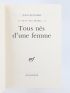 BORY : Tous nés d'une femme - Autographe, Edition Originale - Edition-Originale.com