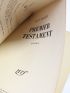 BOSQUET : Premier testament - Signed book, First edition - Edition-Originale.com