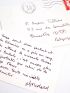 BOUDARD : Bristol manuscrit adressé à son grand ami le journaliste bruxellois, grand ami et biographe de Georges Brassens, André Tillieu - Signed book, First edition - Edition-Originale.com