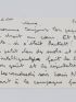 BOUDARD : Bristol manuscrit adressé à son grand ami le journaliste bruxellois, également grand ami et biographe de Georges Brassens, André Tillieu : 