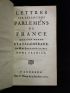 BOULAINVILLIERS : Lettres sur les anciens parlemens de France - Edition-Originale.com