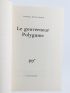 BOULANGER : Le Gouverneur polygame - Autographe - Edition-Originale.com