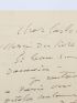 BOURDELLE : Lettre autographe signée adressée à Carlo Rim à propos d'une statue d'Honoré Daumier qu'il sculpte : 
