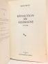 BROUE : Révolution en Allemagne (1917-1923) - Prima edizione - Edition-Originale.com