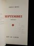 BRUNO : Septembre, poèmes - Signiert, Erste Ausgabe - Edition-Originale.com