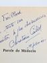 CABROL : Parole de médecin - Signiert, Erste Ausgabe - Edition-Originale.com