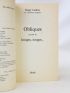 CAILLOIS : Obliques précédé de Images, images... - Signed book, First edition - Edition-Originale.com