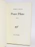 CAILLOIS : Ponce Pilate - Prima edizione - Edition-Originale.com