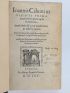 CALVIN : Ioannis Caluini in viginti prima Ezechielis Prophetae capita Praelectiones, Ioannis Budaei & Caroli Ionuillaei labore & industria exceptae. Com Praefatione Theodori Bazae ad generosis. Gasparem ) Colignio Gallia Amiralium.  - Edition-Originale.com