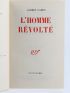 CAMUS : L'Homme révolté - Prima edizione - Edition-Originale.com