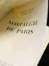 CARCO : Nostalgie de Paris - Libro autografato, Prima edizione - Edition-Originale.com