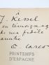 CARCO : Printemps d'Espagne - Exemplaire de Joseph Kessel - Autographe, Edition Originale - Edition-Originale.com