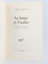 CARPENTIER : La harpe et l'ombre - Autographe, Edition Originale - Edition-Originale.com