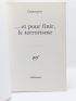 CASAMAYOR : Et pour finir le terrorisme... - Signed book, First edition - Edition-Originale.com