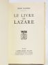 CASSOU : Le livre de Lazare - Libro autografato, Prima edizione - Edition-Originale.com