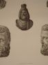 DESCRIPTION DE L'EGYPTE.  Collection d'antiques. Bustes en basalte noir, Tête en albâtre, Buste en stéatite. (ANTIQUITES, volume V, planche 61) - Prima edizione - Edition-Originale.com