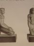DESCRIPTION DE L'EGYPTE.  Collection d'antiques. Figures en bronze, Figure en basalte, Figure en terre cuite émaillée. (ANTIQUITES, volume V, planche 65) - Prima edizione - Edition-Originale.com