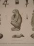 DESCRIPTION DE L'EGYPTE.  Collection d'antiques. Lampe et figure en bronze, Figures en pierre calcaire, en terre cuite, en cuivre. (ANTIQUITES, volume V, planche 78) - First edition - Edition-Originale.com